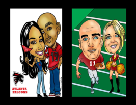 Custom Sports Fan gift caricature drawn from photos Personalized portrai... - $1,199.25 MXN