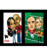 Custom Sports Fan gift caricature drawn from photos Personalized portrait gift - $63.71