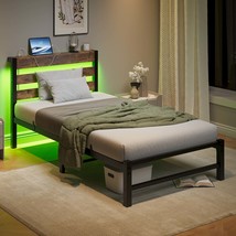 Heavy Duty Twin Platform Bed Frame w/ Headboard - $2,404.36 MXN
