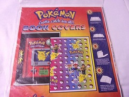 Pokedex Pokeball BOOK COVERS 1999 NINTENDO 2 Pokemon Pikachu Anime Orig ... - $30.15