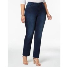 Charter Club Women Plus 18W Blue WillowWash Lexington Straight Leg Jeans... - $34.29