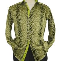 Men Shirt J.Valintin Turkey-Usa 100% Egyption Cotton Axxess Style 1646-08 Olive image 5
