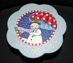 Mary Engelbreit -  Punch Studio Scalloped Snowman Box #32894 - £19.59 GBP