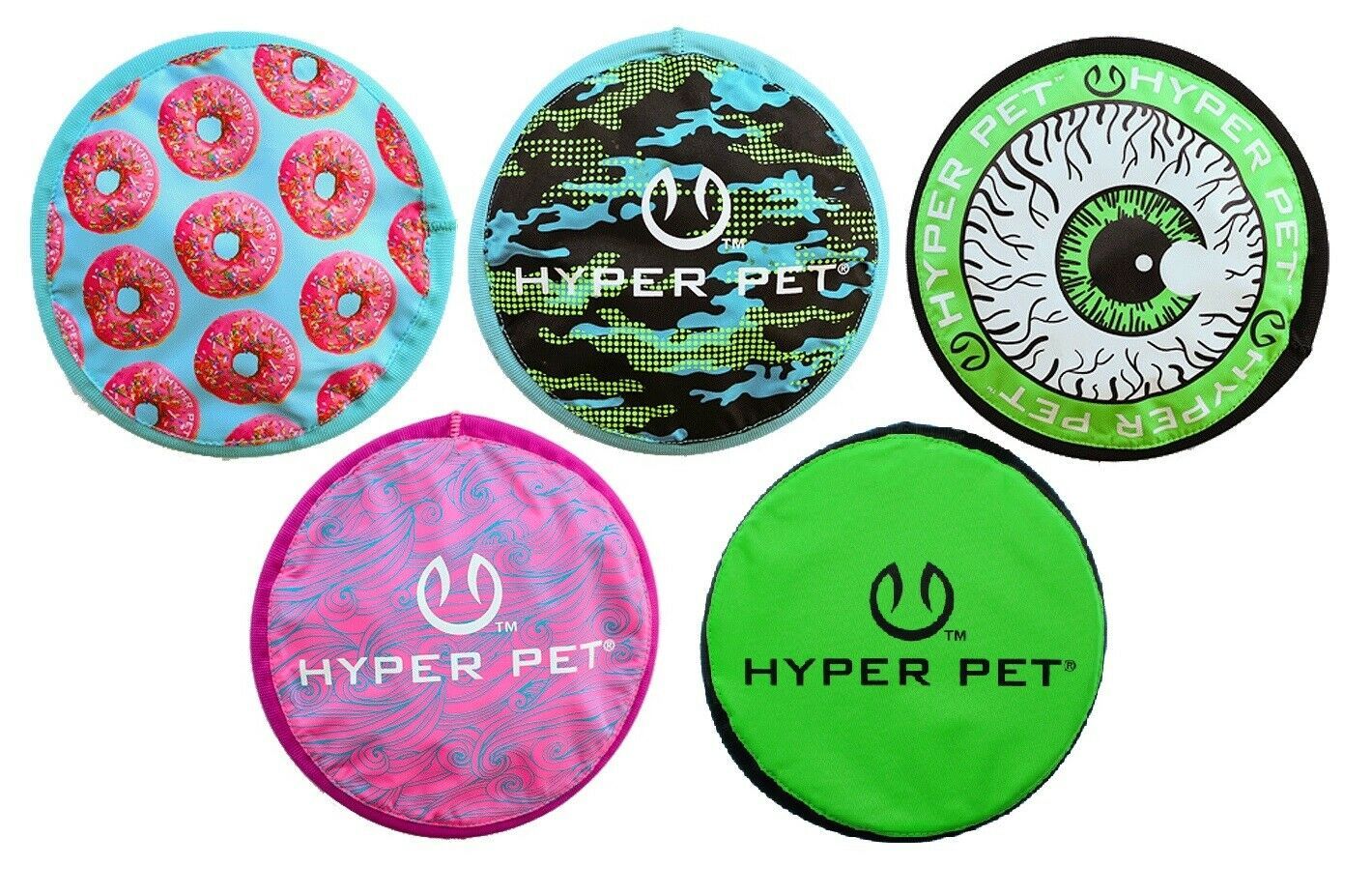 Dog Frisbee Fetch Toy Soft Rubber Floating Flopper Flyer Disc 9" Choose Pattern  - $14.74 - $69.19