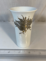 Bjorn Wiinblad Rosenthal Vase-Small Gold Accent Studio Linie Arundo-5”x2” Silver - £17.58 GBP