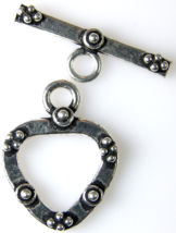 Sterling Silver 3 G Bali Toggle Clasp For Making Jewelry Necklace 23 Mm X 23 Mm - $19.34