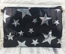 New BlingBling Fashion Sequin Star Pattern Pu Leather women&#39;s Envelope Bag Day C - £28.96 GBP