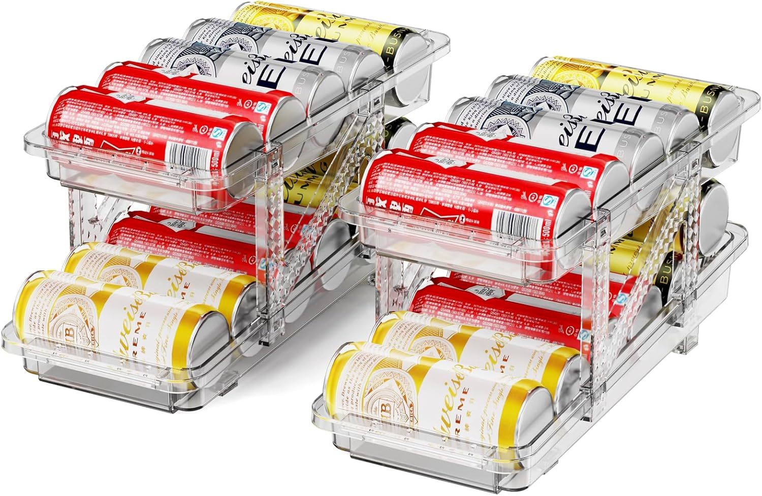 Drink Organizer For Fridge Soda Holder For Refrigerator Can, 2 Pack - $36.96