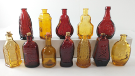 Vintage WHEATON Pharmacy Medicine 3&quot; Glass Reproduction Bottle Lot RED P... - $129.00