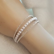 Dainty Napier Silver Tone Beaded Rhinestone Bracelet - $273.66 MXN