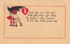 Valentine Children Little Boy Girl 1913 Emerson Nebraska Postcard D45 - £2.35 GBP