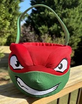 Teenage Mutant Ninja Turtles Raphael Plush Halloween Easter Candy Bucket TMNT - £18.37 GBP