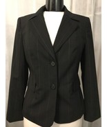 Ann Taylor Loft Women&#39;s Blazer Petites Black Wool Fully Lined 2 Button S... - $23.76