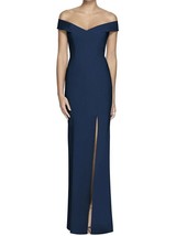 Dessy Collection Off the Shoulder Crossback Gown Midnight Size 8 $256 - $98.01