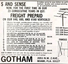 1975 Gotham Antenna Quads Miami Florida Advertisement Electronics C82QST - $368.38 MXN