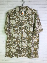 VTG Visitor Resort Mens Size M Silk Floral Hawaii Button Up Short Sleeve... - £16.61 GBP