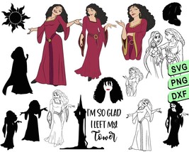 Mother Gothel Svg, Rapunzel Svg, Disney Villains Svg Png For Cricut - $1.99