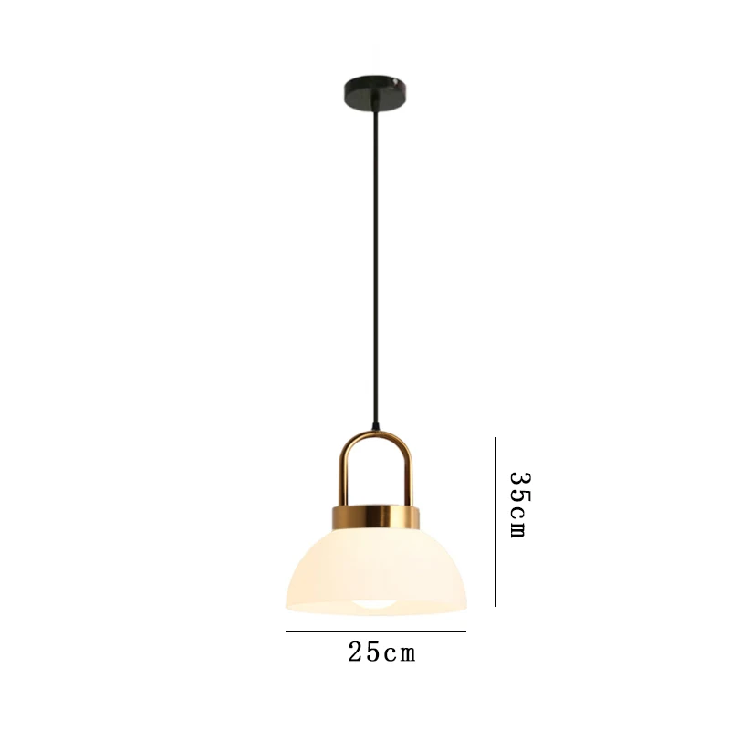  restaurant chandelier Creative semi-circular milky white gl pendant lights Bar  - £272.73 GBP