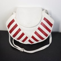 India Genuine Leather Red &amp; White Nautical Sunburst Shoulder Crossbody B... - $18.00