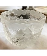 Mikasa Votive Holiday Candle Holder Clear and Frosted Glass Tree Design - $6.25