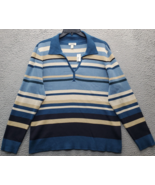 St. John&#39;s Bay Sweater Womens 3X Multi Striped Tight Knit Long Sleeve Co... - $454.71 MXN