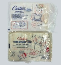 Vintage 1940s 1950s Carters Jiffon Nevaslip Infant Baby T-Shirt Deadstock Lot 2 - £33.36 GBP