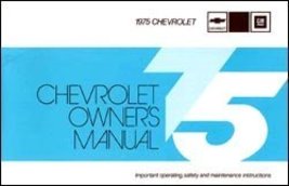 1975 Chevrolet Chevy Car Owners Manual (with Decal) [Paperback] GM CHEVY CHEVROL - £9.97 GBP