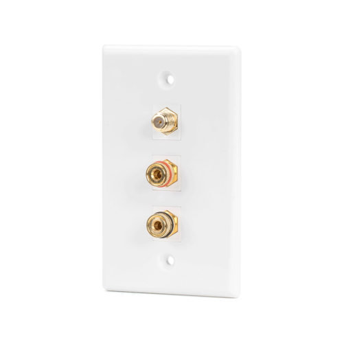 Monoprice 6729 WALL PLATE FOR KEYSTONE_ 3 HOLE - WHITE - $20.90