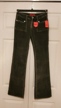 BFL JEANS PIGMENT WASH BLACK CORDUROY STYLE JEANS SIZE 25 (NEW W/TAGS) - £15.53 GBP