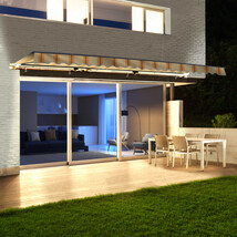 Aleko Motorized LED 13 x 10 ft. Half Cassette Retractable Awning Multi-S... - $19,503.76 MXN