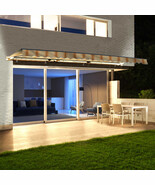 Aleko Motorized LED 13 x 10 ft. Half Cassette Retractable Awning Multi-S... - $19,503.76 MXN