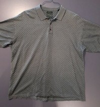 Bolle Golf Mens Size Large Gray Diamond Pattern Short Sleeve Golf Polo - £14.89 GBP