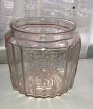 Mayfair Rose Pink Depression Glass Candy Dish Cookie Biscuit Jar - $14.96