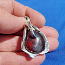 VERY LARGE 24 Grams Authentic Baltic Amber Handmade 925 Sterling Silver Pendant - $369.01 CAD