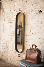 Elegant Rustic Tall Oval Wall Mirror - £162.44 GBP