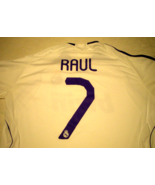 REAL MADRID #7 Raul Gonzalez XL adidas FOOTBALL Soccer HOME White 2007-0... - £87.16 GBP