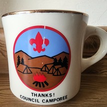 Vintage Boy Scouts of America Council Camporee Tent Campfire Mug Cup BSA - $9.47