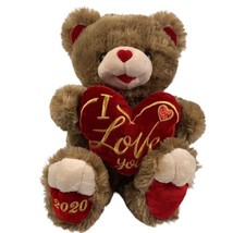 Dan Dee Sweetheart Teddy Bear Velvet Heart I Love You Plush 2020 Valentine 18&quot; - £22.11 GBP