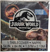 Jurassic World Table Cover Plastic T-Rex Birthday Party Supplies Dinosau... - £6.09 GBP