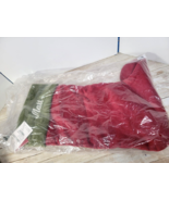 Pottery Barn Holiday Christmas Stocking 19” RED GREEN VELVET Monogram MA... - $24.99