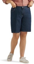 Lee Women&#39;s Relaxed Fit Mid Rise Bermuda Jeans Shorts - Plus Size: 26W M... - £11.73 GBP