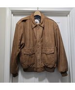Vintage Paris Sport Club Genuine Leather Bomber Jacket XL Brown - $72.77