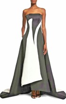 $7295 New Prabal Gurung Stunning Black White Silk Gown Dress Runway 6 S  - £1,604.53 GBP