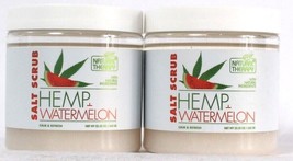 2 Count Natural Therapy 23.28 Oz Hemp & Watermelon Calm & Refresh Salt Scrub