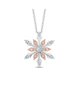 Enchanted Disney 1/2 CTTW with Blue Topaz And Created Opal Elsa Pendant ... - £70.96 GBP