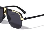 Dweebzilla Oversized Semi Rimless Square Retro Sport Luxury Pilot Aviato... - $12.69