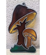 Vintage Mushroom Enamel Metal Window Suncatcher Mid Century Modern MCM -... - $20.75 CAD