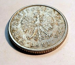 50 Groszy coin Poland  1991 Polska eagle - £5.01 GBP