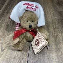 Boyds Bear Plush &quot;Care R Giver&quot; Nurses Are Angels with Hat Wings - £16.01 GBP