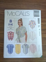 McCall&#39;s 8620 Misses Button Front Shirt 8 Styles Sewing Pattern Sizes 20-24 UC - £8.55 GBP